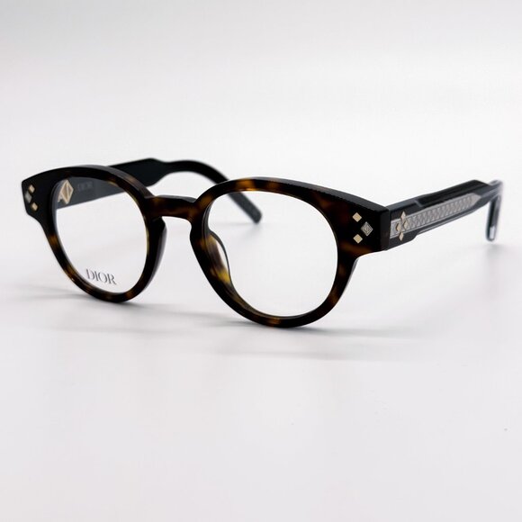 NEW DIOR CD DIAMONDO R1I 2000 DARK HAVANA ROUND EYEGLASSES DIOR - Picture 1 of 11
